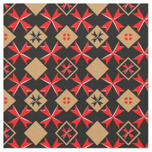 Maltese Cross & Malta Flag Trendy Fabric /fashion