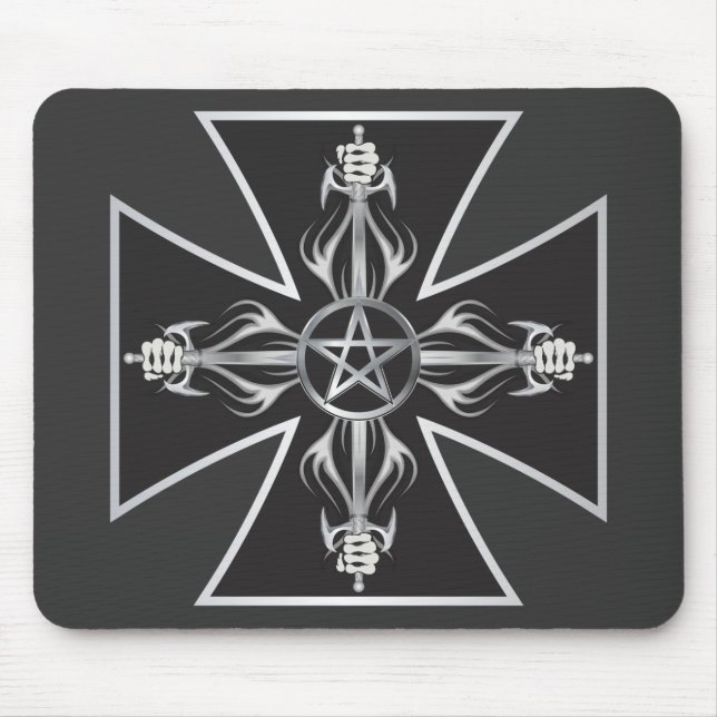 Maltese Cross Mouse Pad (Front)