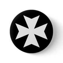 Maltese Cross White pin #1