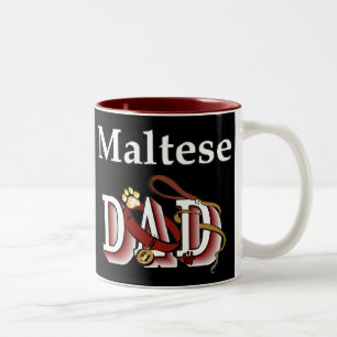 Maltese Dad Gifts Two-Tone Coffee Mug