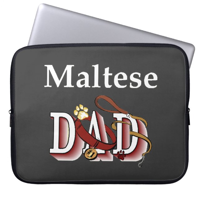 Maltese Dad Laptop Sleeve (Front)