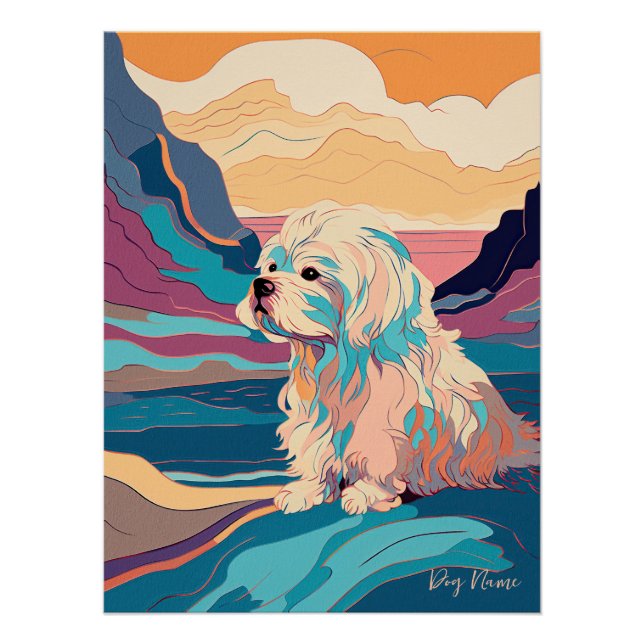 Maltese Dog 004 - Bruno Pokopen Poster (Front)