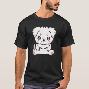Maltese Dog Cute Kawaii Lover Owner Puppy Aestheti T-Shirt