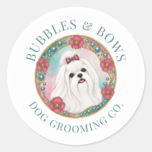 Maltese Dog Grooming Salon Sticker Sheets