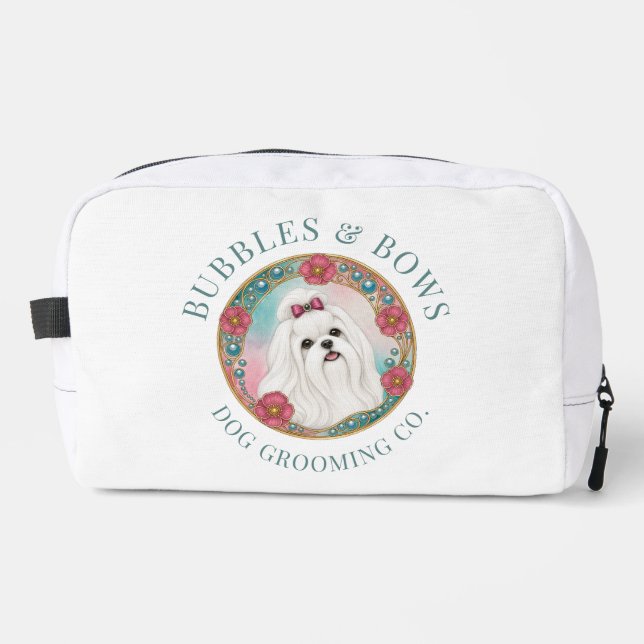 Maltese Dog Grooming Salon Tool Kit Bag (Front)
