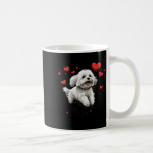 Maltese Dog Love Heart For Valentines Day Maltese Coffee Mug