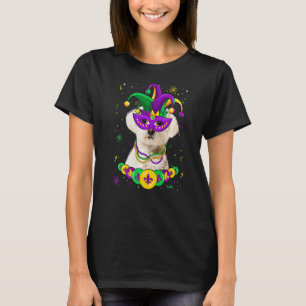 Maltese Dog Lover Mardi Gras Carnival Funny Mask B T-Shirt