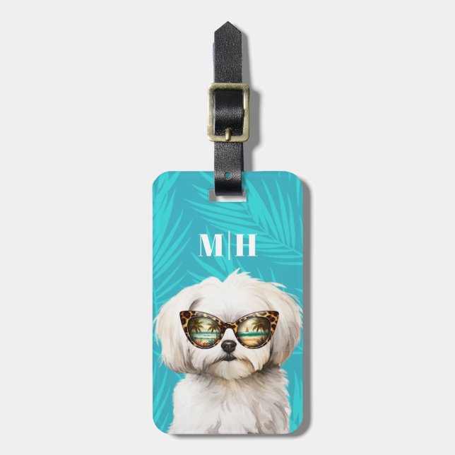 Maltese Dog Luggage Tags (Front Vertical)
