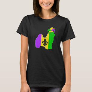 Maltese Dog Mardi Gras Carnivals Funny Puppy Jeste T-Shirt