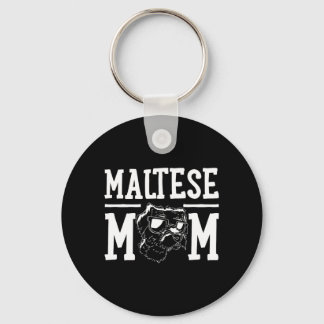 Maltese Dog Mum Mama Gift Key Ring