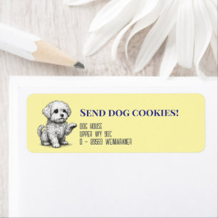 Maltese Dog  Return Address Label