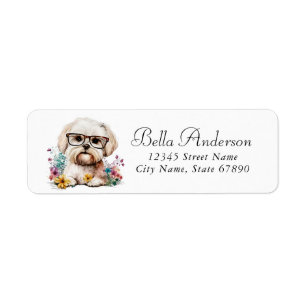 Maltese Dog Return Address Labels