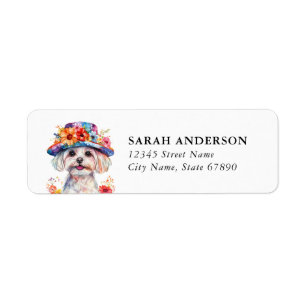 Maltese Dog Return Address Labels
