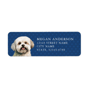 Maltese Dog Return Address Labels