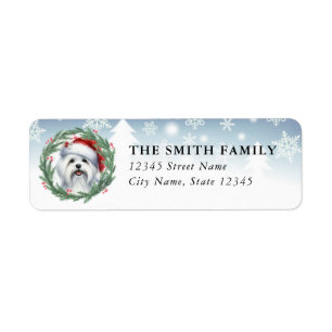 Maltese Dog Return Address Labels
