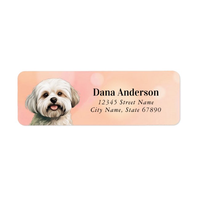 Maltese Dog Return Address Labels (Front)