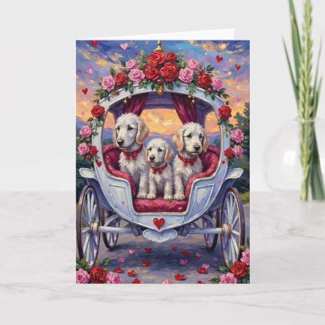 Maltese Dog Valentine's Day  Card (Front)