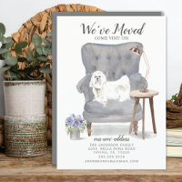 Maltese Dog We've Moved Moving Announcement