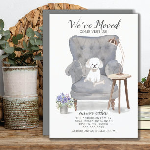 Maltese Dog We've Moved Moving Announcement