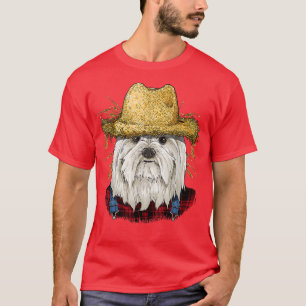 Maltese Farmer Maltese Dog Lover  T-Shirt