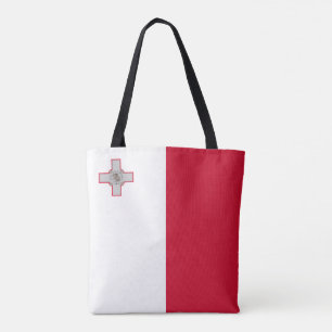 Maltese Flag, Flag of Malta Tote Bag