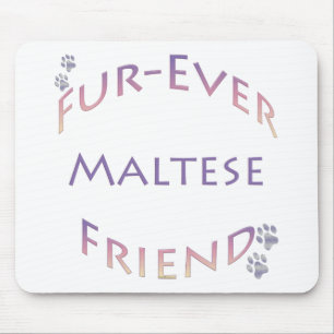 Maltese Furever Mouse Pad