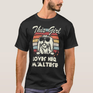 Maltese Girl Cool For Dog Mum T-Shirt