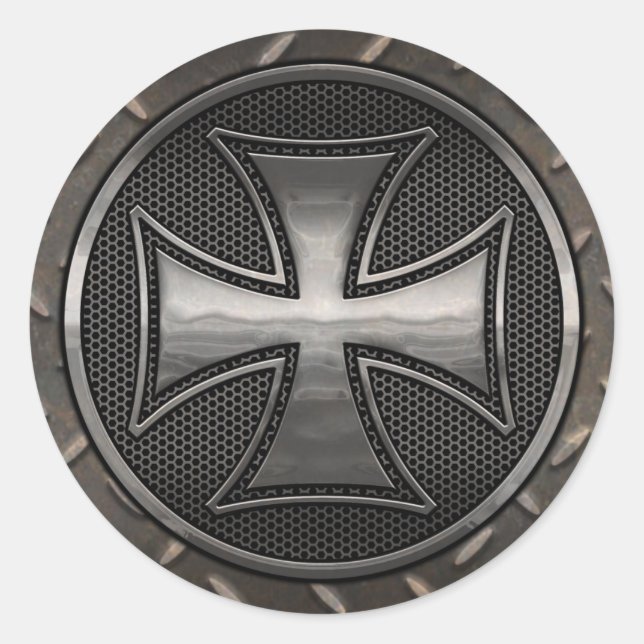 Maltese Gridiron Classic Round Sticker (Front)