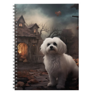 Maltese Halloween Scary Notebook