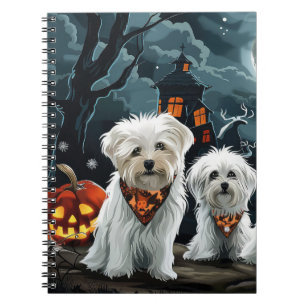 Maltese Halloween Spooky Notebook