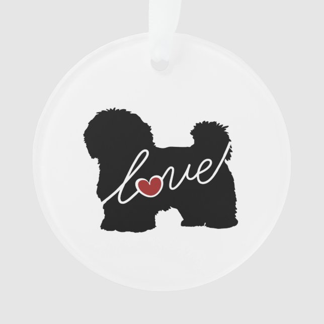 Maltese / Havanese Love Ornament (Front)