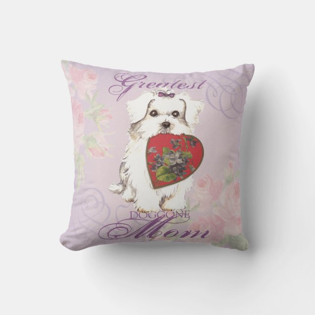 Maltese Heart Mum Cushion (Front)