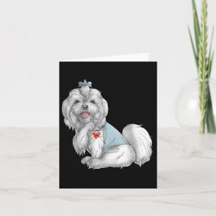 Maltese I Love Mum Tattoo Dog Funny Mothers Day Gi Card