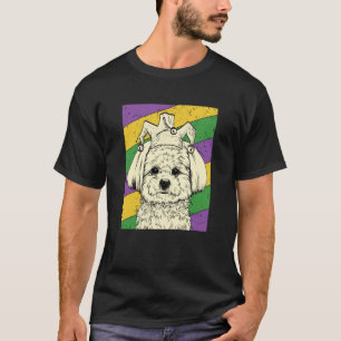 Maltese Jester Mardi Gras Dog Mom or Dad T-Shirt