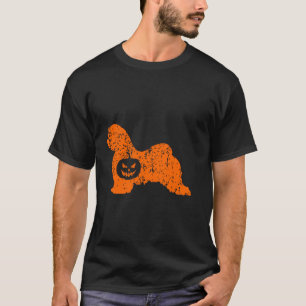 Maltese Lazy Halloween Costume Cute Dog Pumpkin T T-Shirt