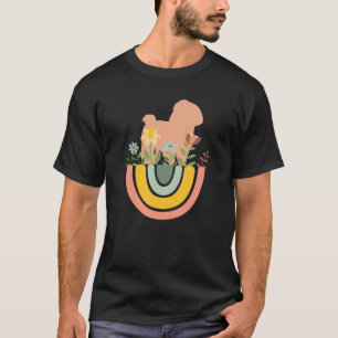 Maltese Maltipoo Dog Mum Dad Pet Cute Rainbow Boh T-Shirt