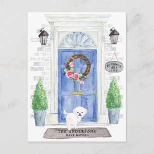 Maltese Moving Announcement Postcard