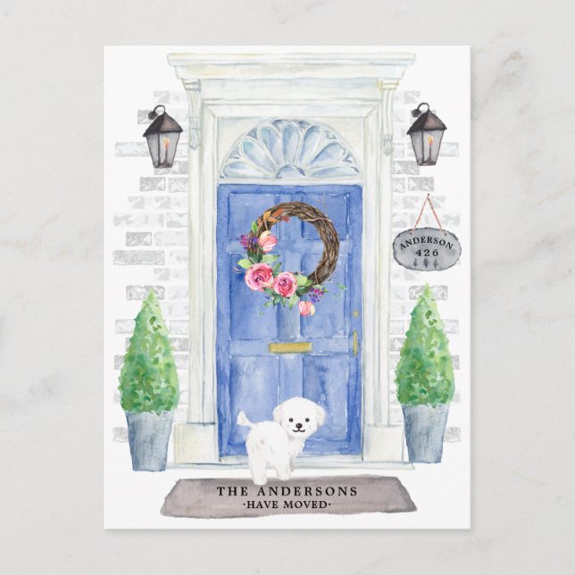 Maltese Moving Announcement Postcard (Front)