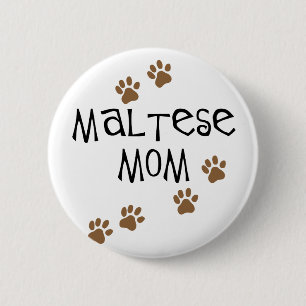 Maltese Mum 6 Cm Round Badge