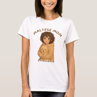 Maltese Mum Anime Style T-Shirt