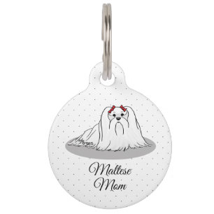 Maltese Mum - Cute Dog Breed Pet Tag