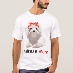 Maltese Mum Dog Bandanna Pet Lover WoMaltese T-Shirt