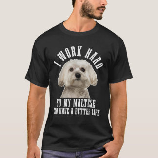 Maltese Mum Dog Dad Funny Maltese  T-Shirt
