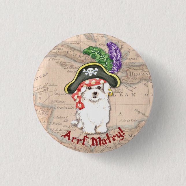 Maltese Pirate 3 Cm Round Badge (Front)