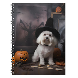 Maltese Pumpkins Halloween Scary  Notebook