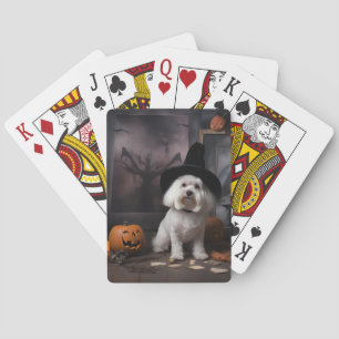 Maltese Pumpkins Halloween Scary Playing Cards
