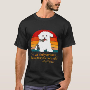 Maltese Puppy Quote Great Idea Dog Mum T-Shirt