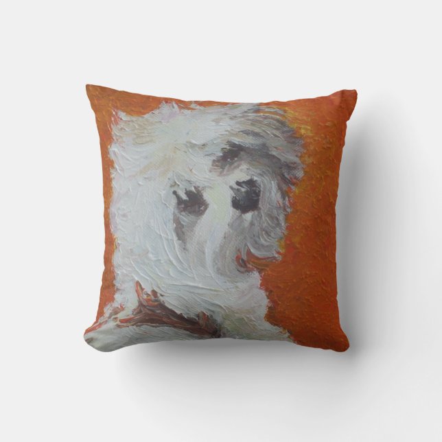 Maltese Puppy Throw Pillow (Front)
