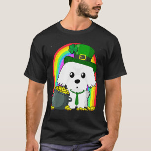 Maltese Rainbow Irish C St Patrick Day Dog T-Shirt
