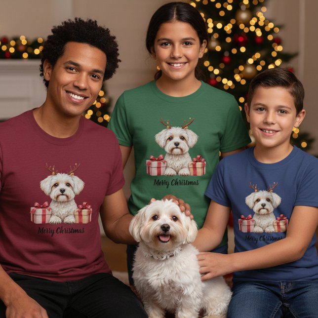 Maltese Reindeer T-Shirt (Creator Uploaded)